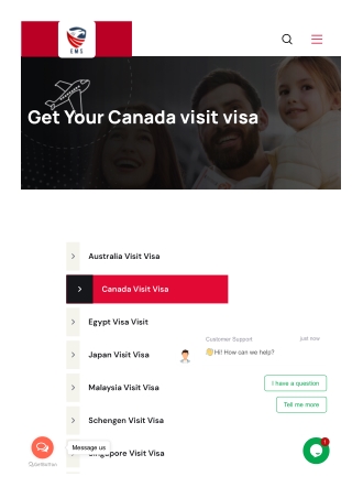 Canada Tourist Visa From Dubai | Ems Visa Consultant