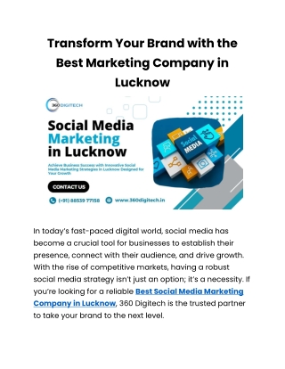 Reliable Social Media Marketing Services in Lucknow Now