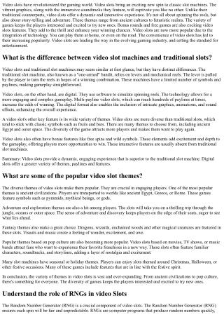 Modern Video Slots: More than just a Spin