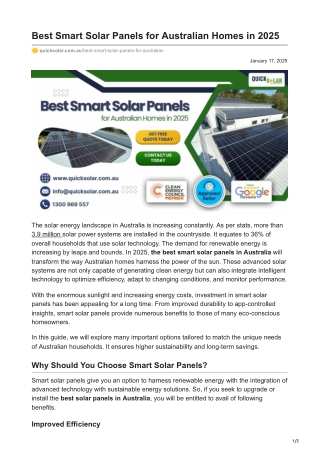 Best Smart Solar Panels for Australian Homes in 2025 | Top Picks