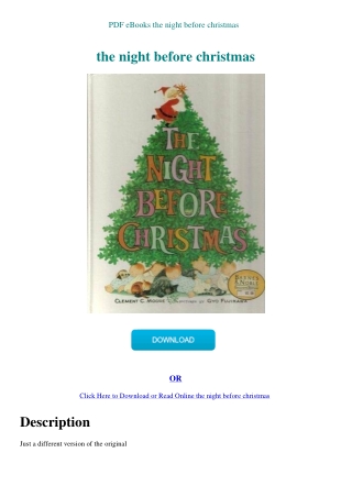 PDF eBooks the night before christmas