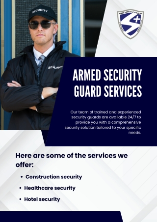 Professional Armed Security Guard Services: Protect What Matters Most