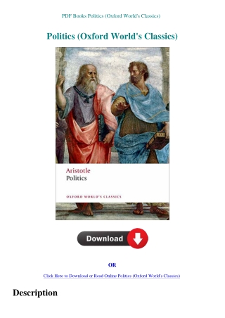 PDF Books Politics (Oxford World's Classics)