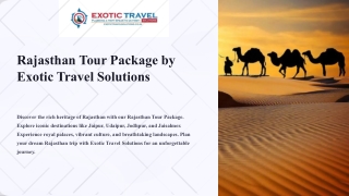 Rajasthan Tour Package