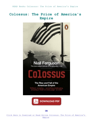 READ Books Colossus The Price of America's Empire