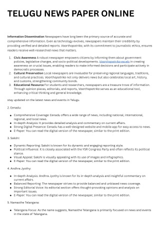 Today news paper Telugu​