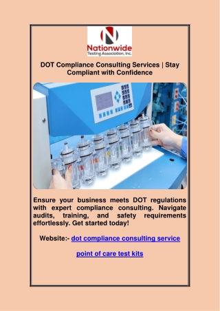 dot compliance consulting service