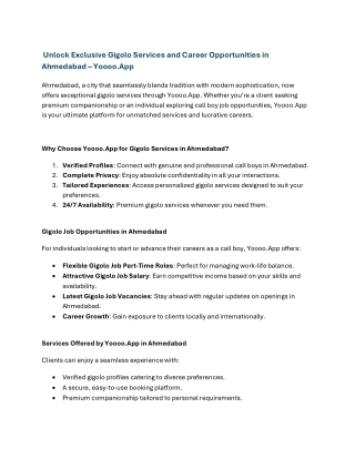 Unlock Exclusive Gigolo Services and Career Opportunities in  Ahmedabad – Yoooo.