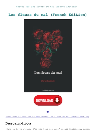 eBooks PDF Les fleurs du mal (French Edition)