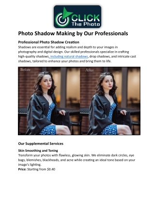 2nd Photo Shadow Making by Our Professionals