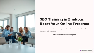 SEO Training in Zirakpur by Squad Industrial Training
