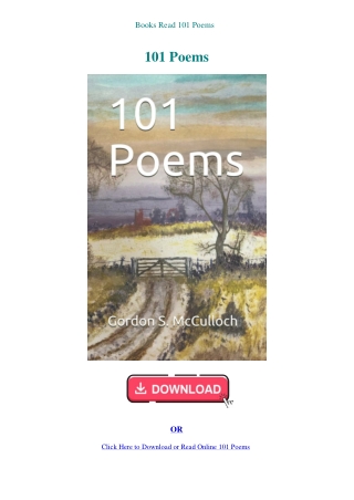 Books Read 101 Poems