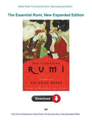 Books Read The Essential Rumi  New Expanded Edition