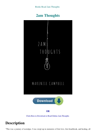 Books Read 2am Thoughts