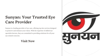 Sunyan: Eye Care Centre Specializing in Personalized Vision Care in Bareilly