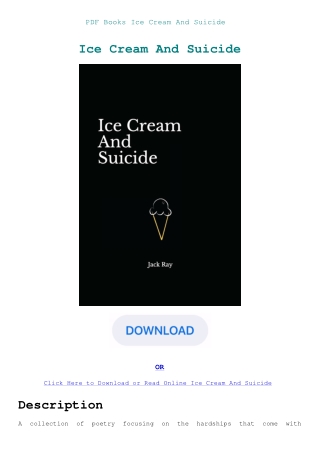PDF Books Ice Cream And Suicide
