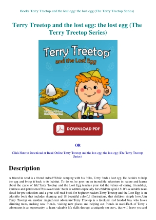 Books  Terry Treetop and the lost egg the lost egg (The Terry Treetop Series)