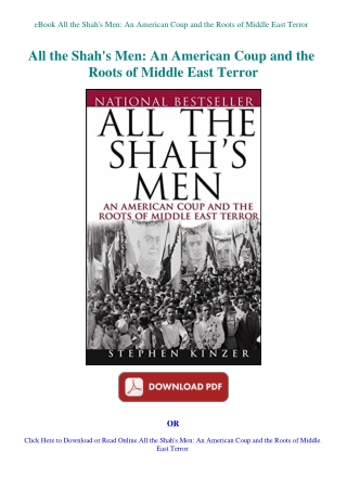eBook All the Shah's Men An American Coup and the Roots of Middle East Terror