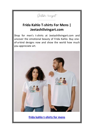 Frida Kahlo T-shirts For Mens  Jeetashilivingart.com