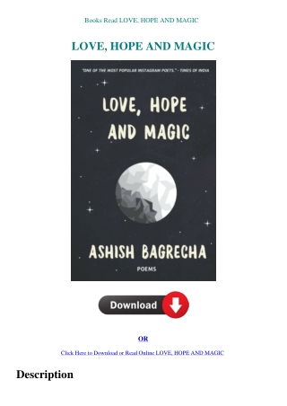 Books Read LOVE  HOPE AND MAGIC