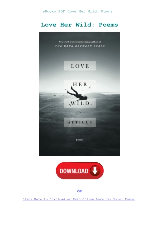 eBooks PDF Love Her Wild Poems