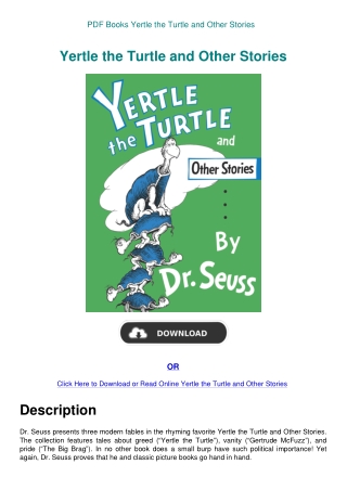 PDF Books Yertle the Turtle and Other Stories
