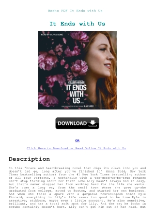 Books PDF It Ends with Us
