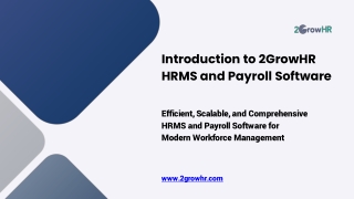 Make Work Easier with 2GrowHR HRMS and Payroll Software