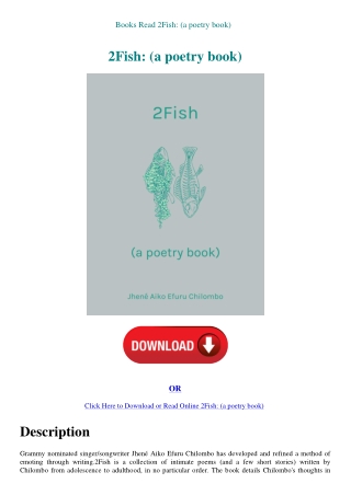 Books Read 2Fish (a poetry book)