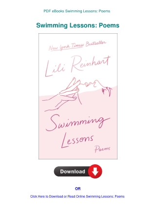 PDF eBooks Swimming Lessons Poems