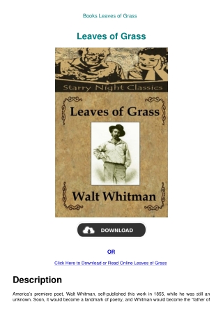Books  Leaves of Grass
