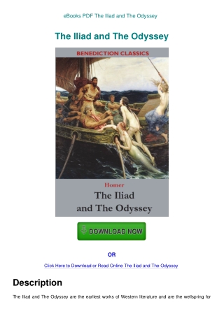 eBooks PDF The Iliad and The Odyssey