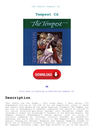 PDF eBooks Tempest Cd