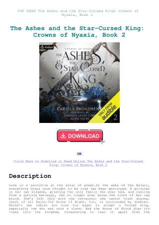 PDF READ The Ashes and the Star-Cursed King Crowns of Nyaxia  Book 2