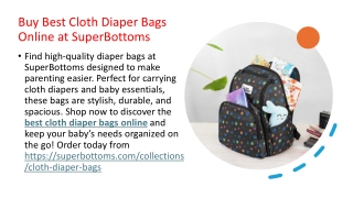 Buy Best Cloth Diaper Bags Online at SuperBottoms