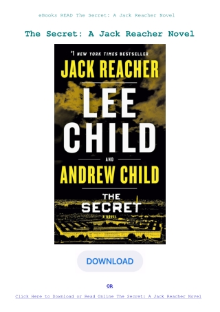 eBooks READ The Secret A Jack Reacher Novel