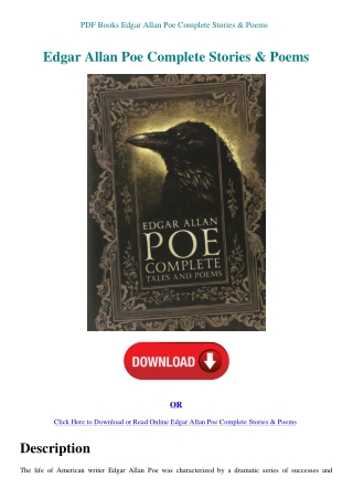 PDF Books Edgar Allan Poe Complete Stories & Poems