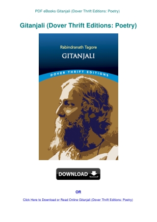 PDF eBooks Gitanjali (Dover Thrift Editions Poetry)