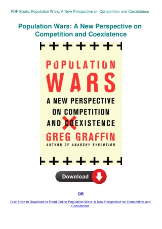PDF Books Population Wars A New Perspective on Competition and Coexistence
