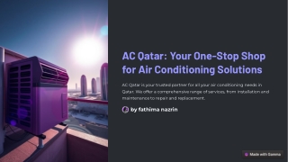 AC Qatar | Expert AC Sales, Installation & Maintenance Services in Qatar"