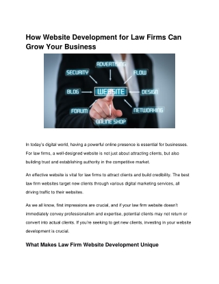 How Website Development for Law Firms Can Grow Your Business