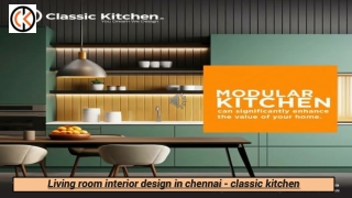 Living room interior design in chennai - classic kitchen