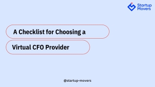 A Checklist for Choosing a Virtual CFO Provider