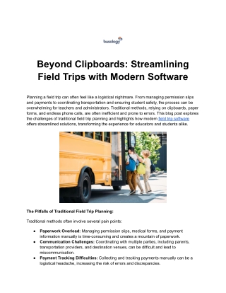 Beyond Clipboards_ Streamlining Field Trips with Modern Software
