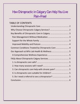 How Chiropractic Can Help You Live Pain-Free!