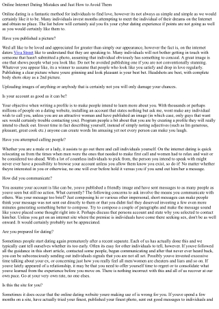 On-line dating mistakes and how to avoid them