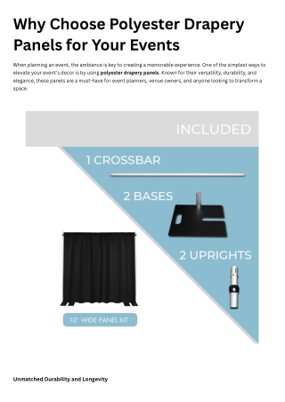 Why Choose Polyester Drapery Panels for Your Events