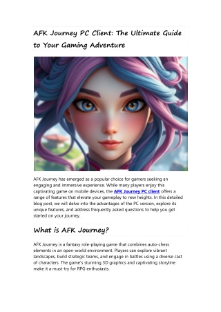 AFK Journey PC Client