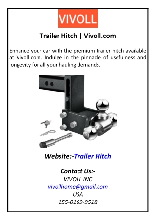 Trailer Hitch  Vivoll.com