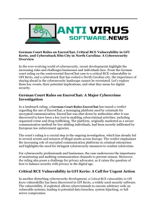 German Court Rules EncroChat